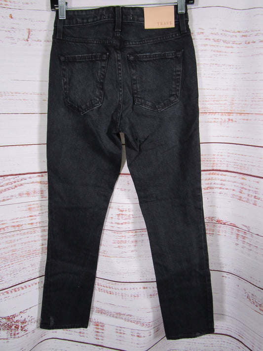 Trave Irina Women's Road to Nowhere Black Distressed Denim Jeans Size 25