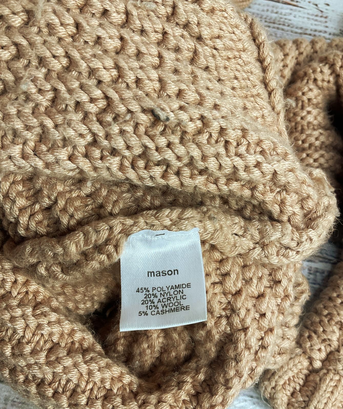 Mason by Michelle Mason Cropped Chunk Sweater Beige S