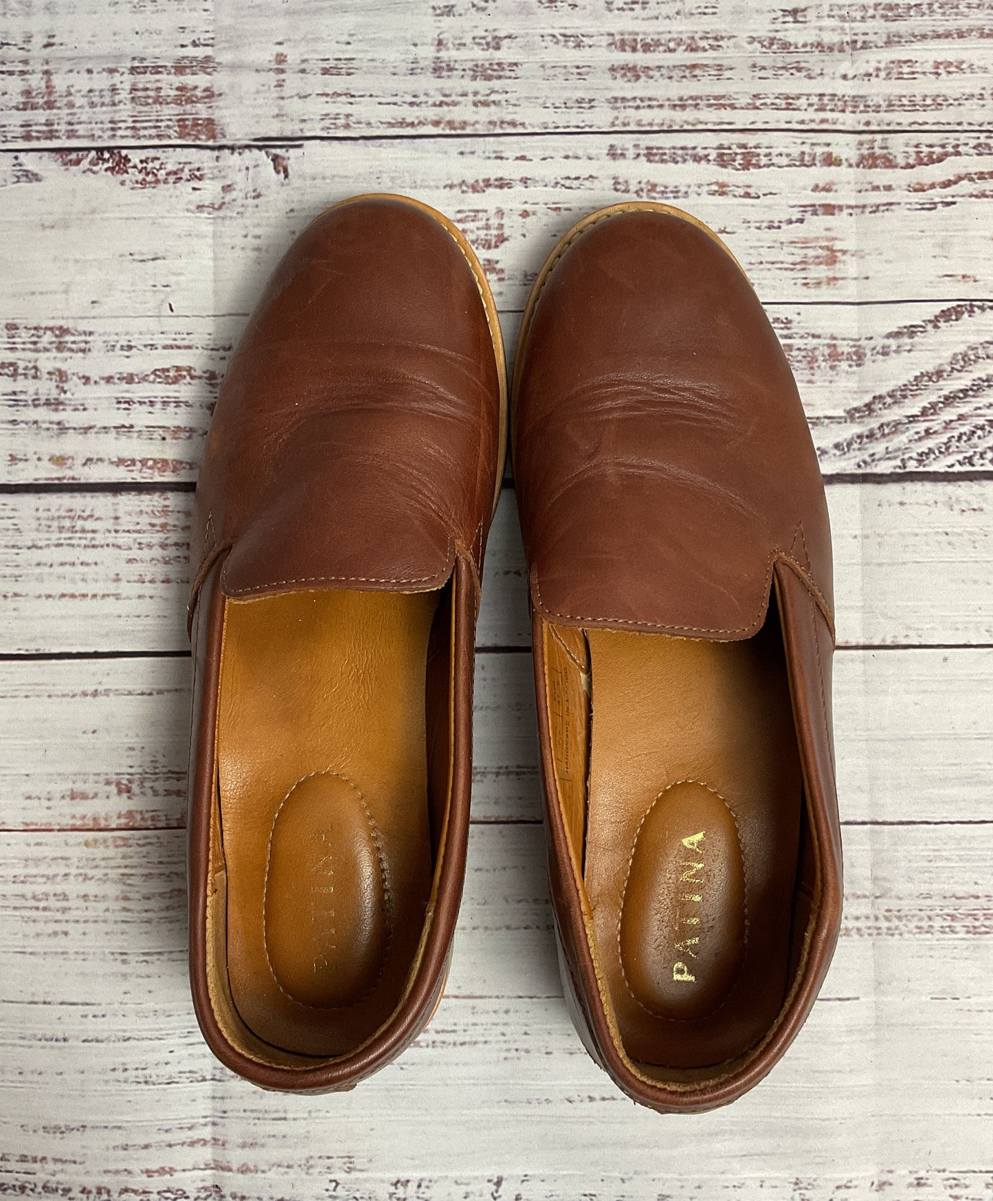 Patina Brown Slip-On Loafer Flat Women 7.5