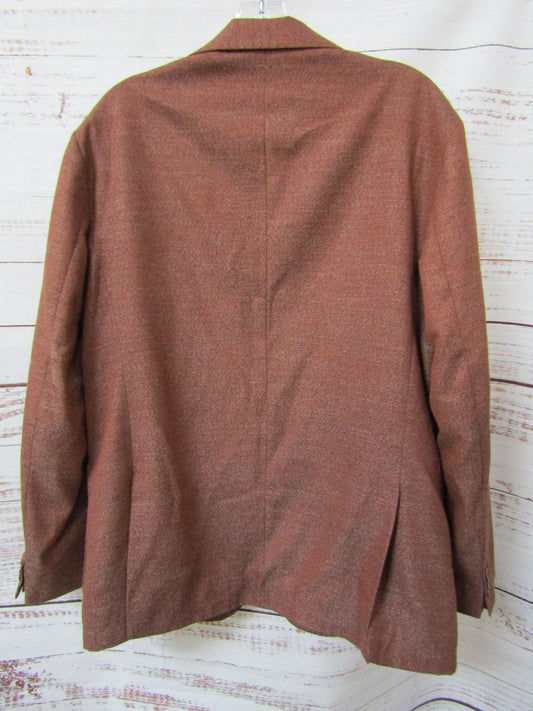 Fusaro Antonio Men's Brown Wool Blend Blazer Jacket Size 52 Made in Italy