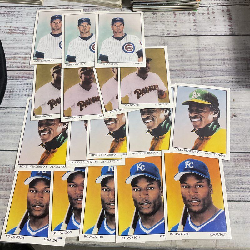 17 Card Lot Score Dream Team 1990 Baseball Gwynn, Jackson, Henderson, Sandberg