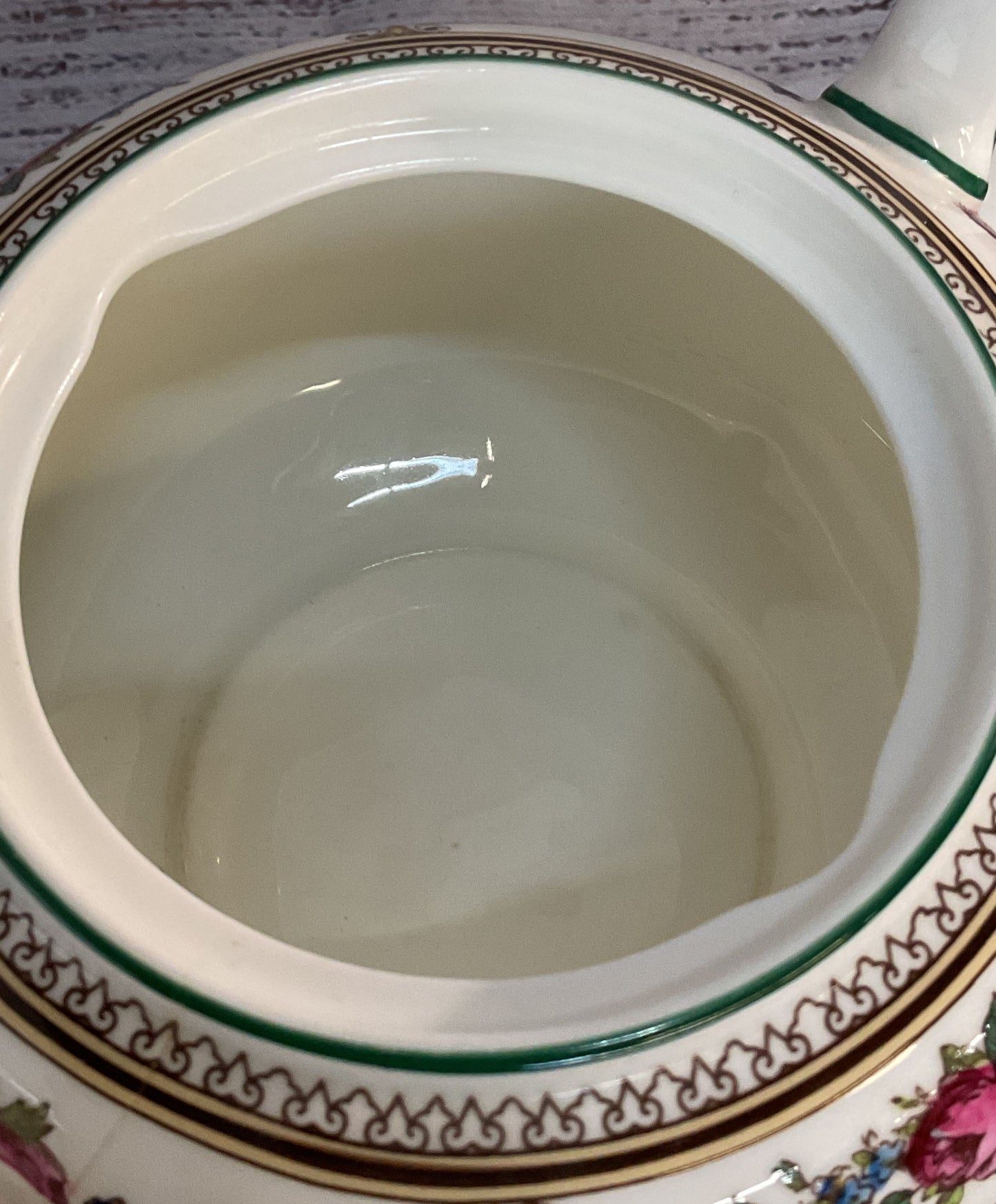Wedgwood Columbia Bone China Floral Teapot Multicolor