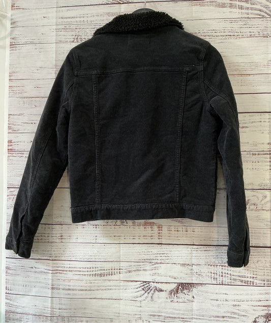 Women's Rolla's Blue Corduroy Jacket with faux fur shearling Size XS