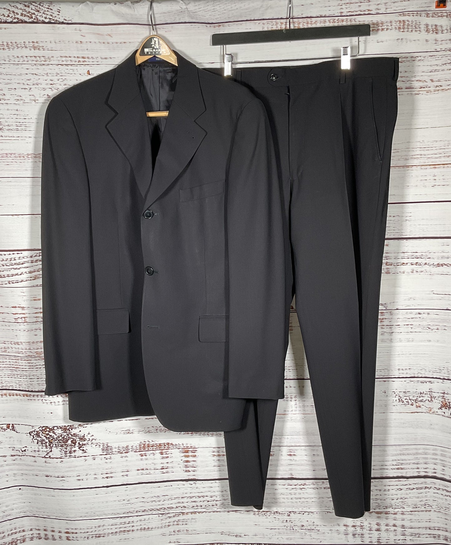 Kenzo Homme Wool 2 Piece Suit Set Black 52