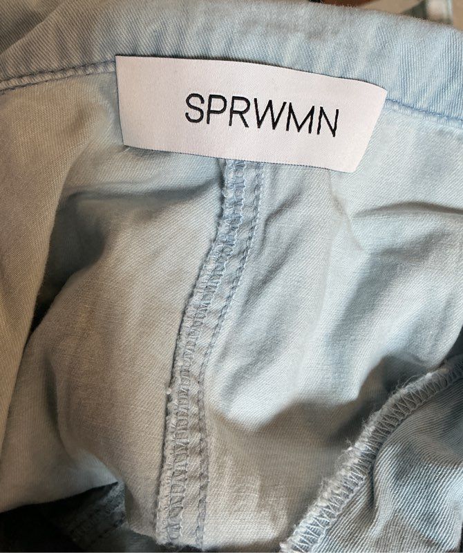 Women's Sprwwmn Light Blue Jumpsuit Size M/L?