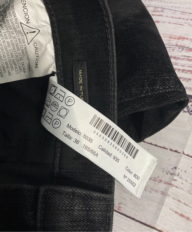 Women's Massimo Dutti Cotton Blend Black Pants Size 4 US/ EU 36 Made in Turkey