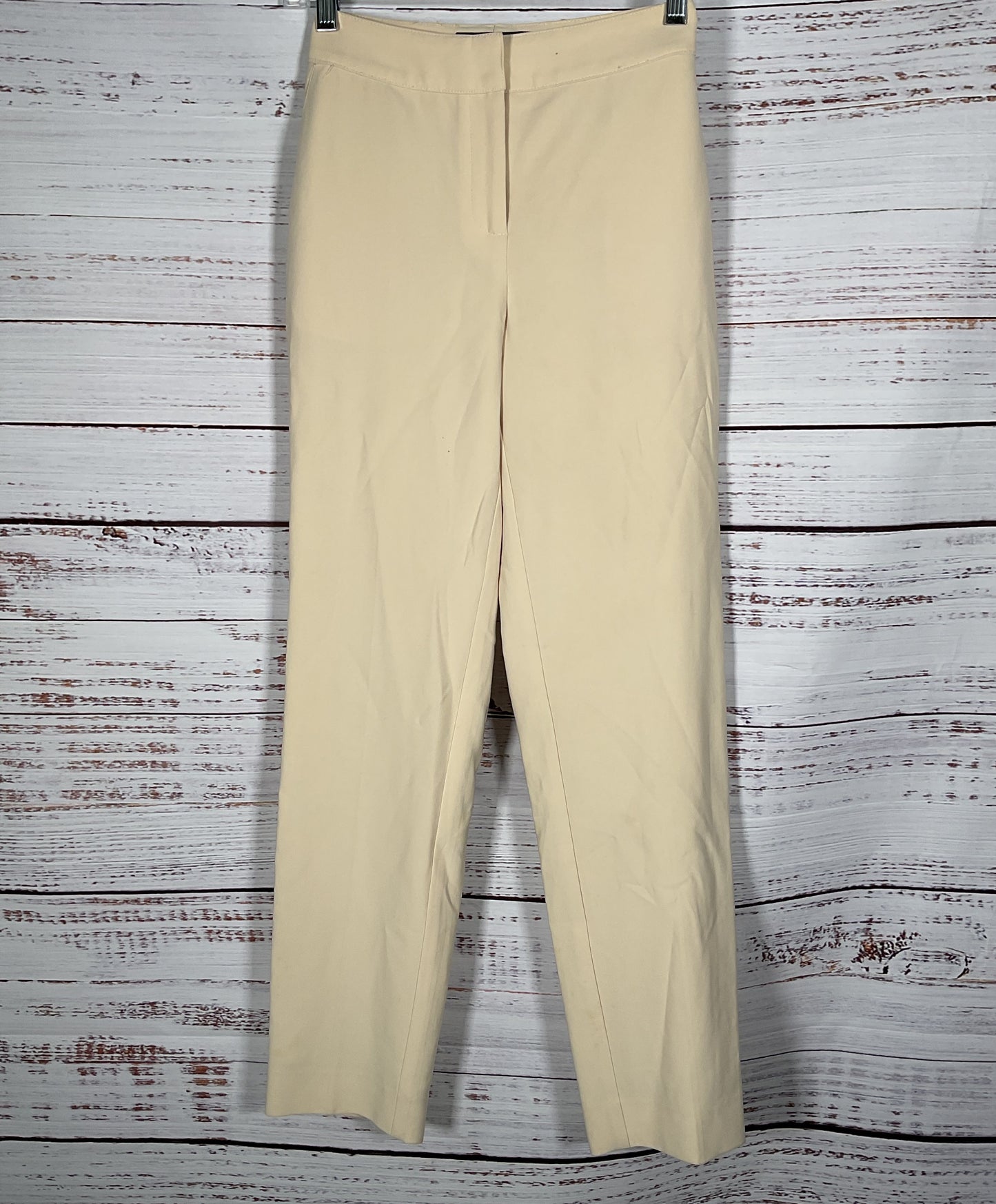 St. John Women's Cream Dress Pants Trousers Size 2 Made in The U.S.A.
