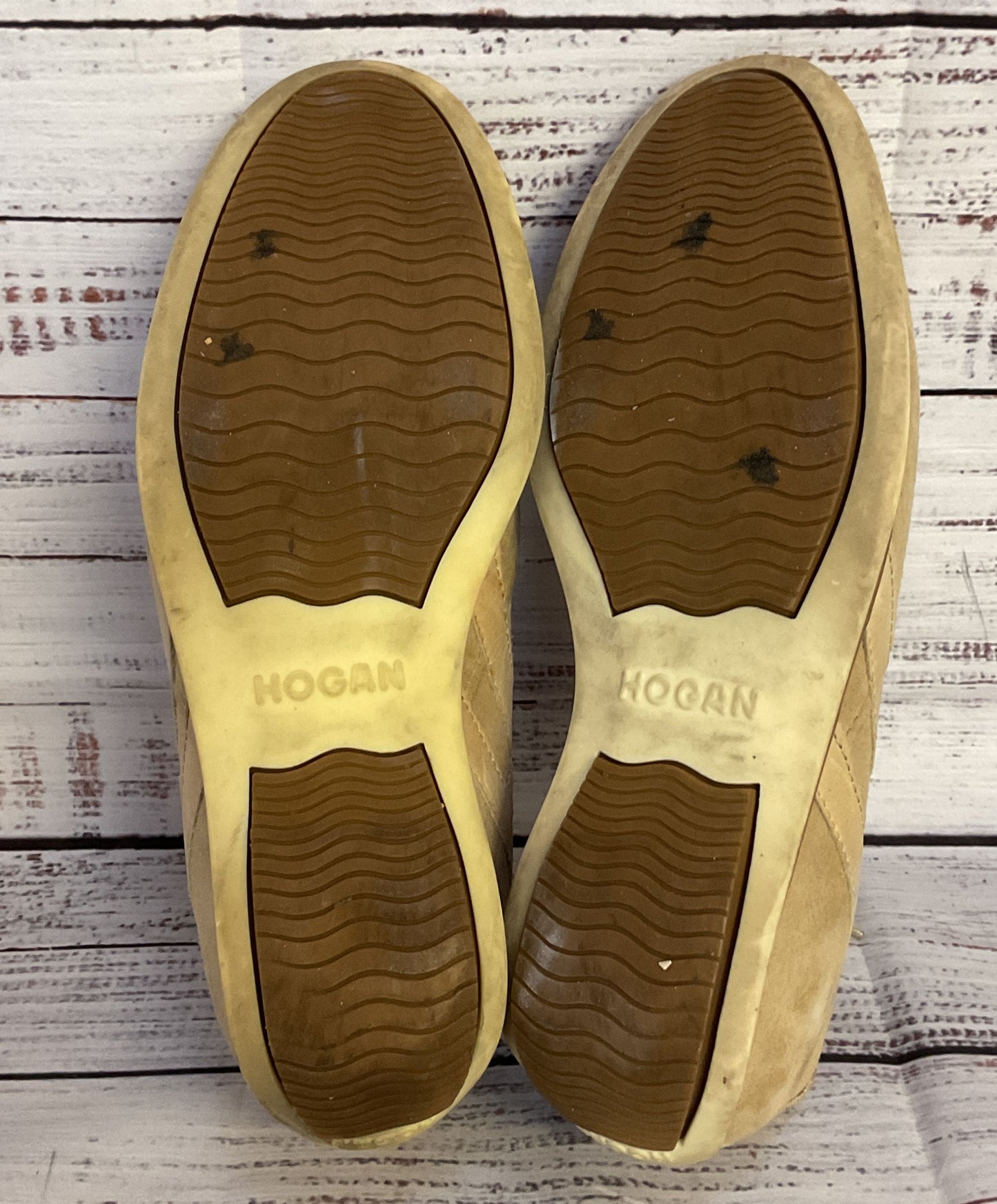 Hogan Suede Camoscio Sabbia Driving Sneakers Beige 8.5
