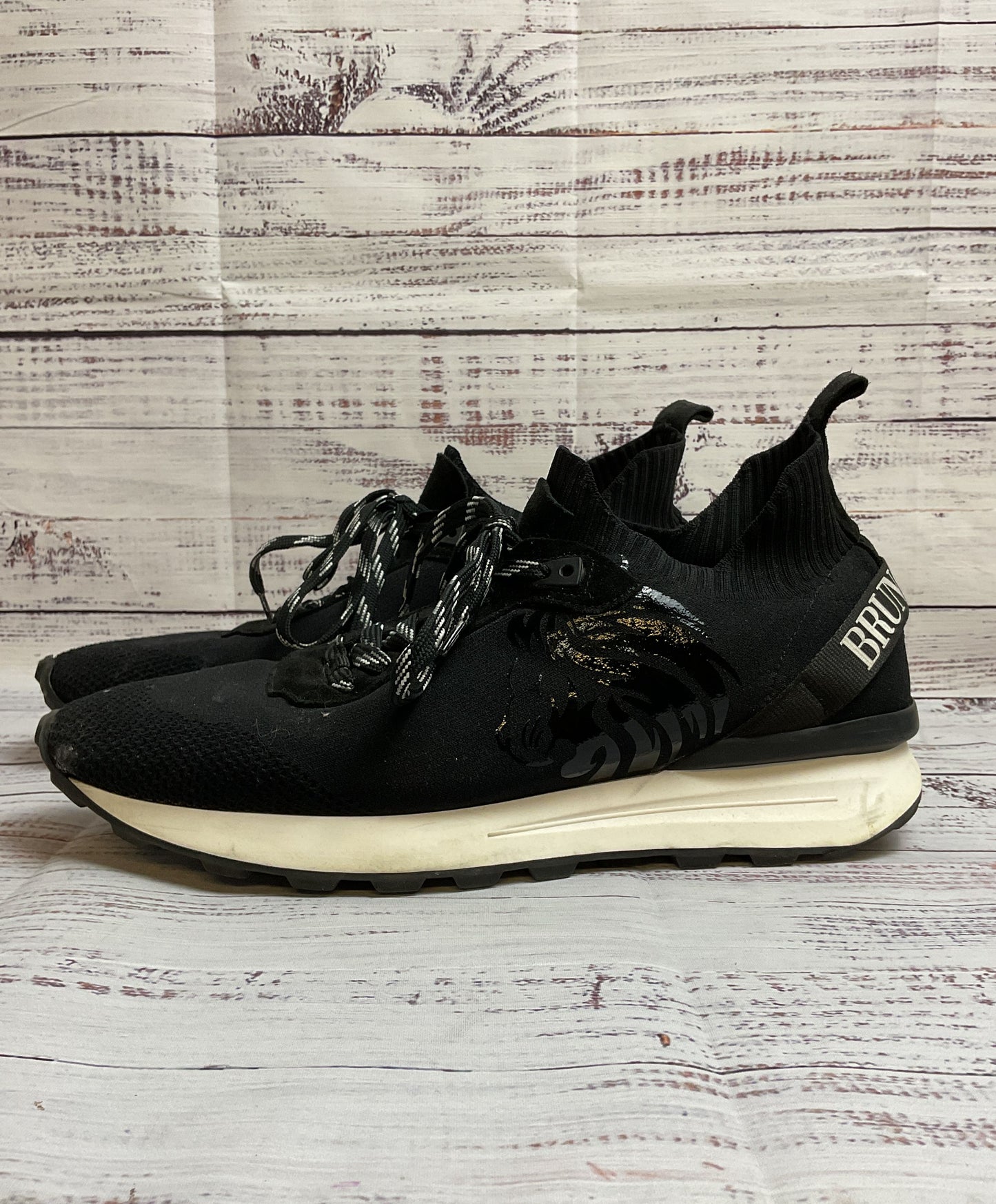 Bruno Magli Dion Sport Lace Up Black Athletic Shoe Men 12