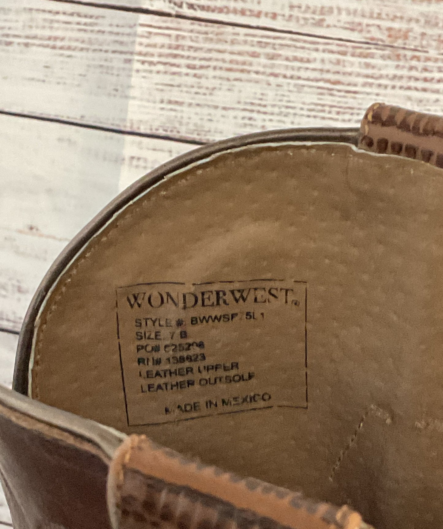 Wonderwest Havannah Tall Western Snip Toe Boots Brown 7