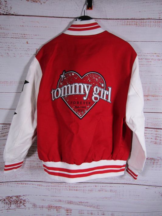 Tommy Hilfiger Tommy Girl Heart Logo Varsity Jacket Size S