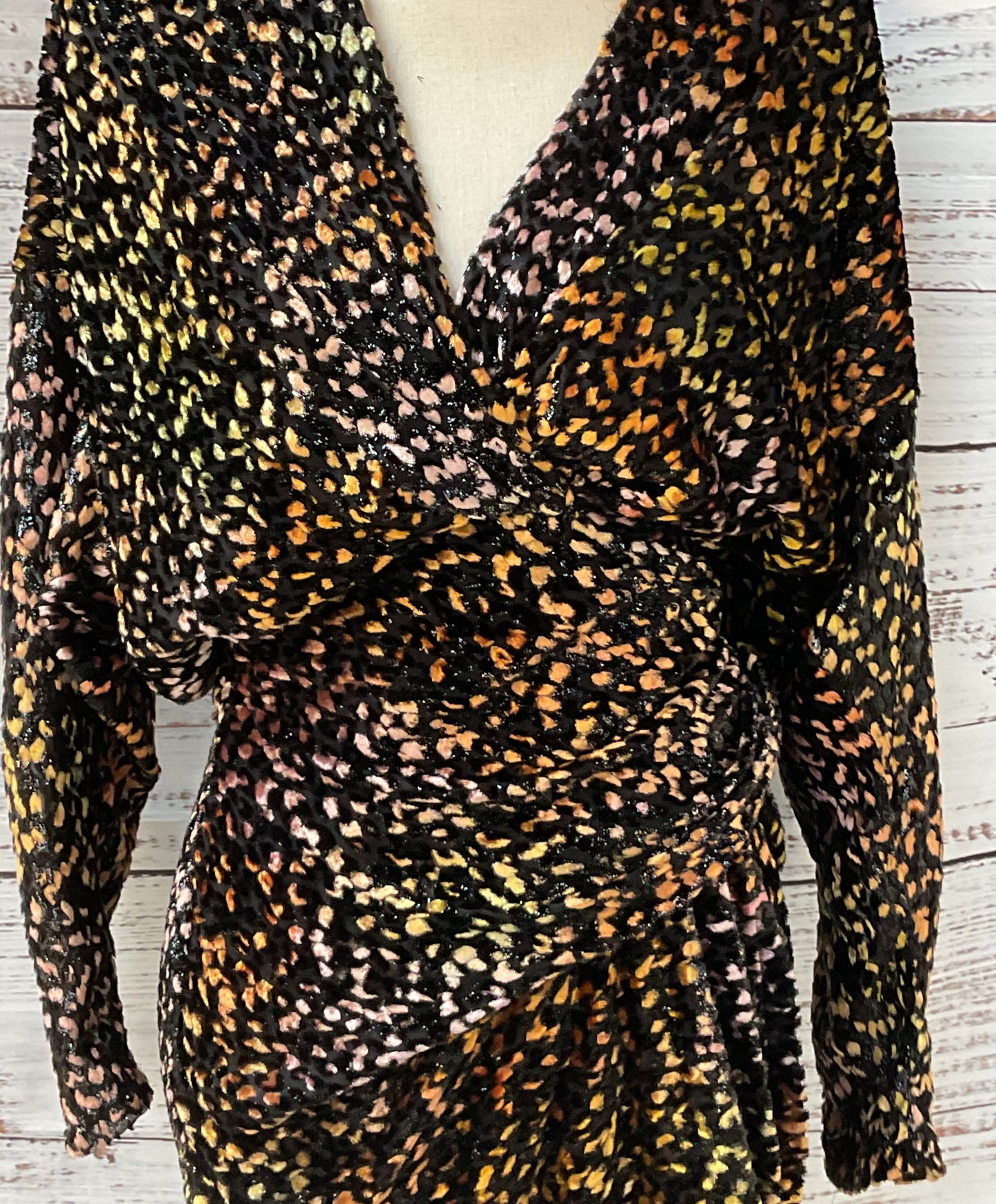 IRO Paris Mielan Leopard Print Velvet Mini Dress Multicolor 38