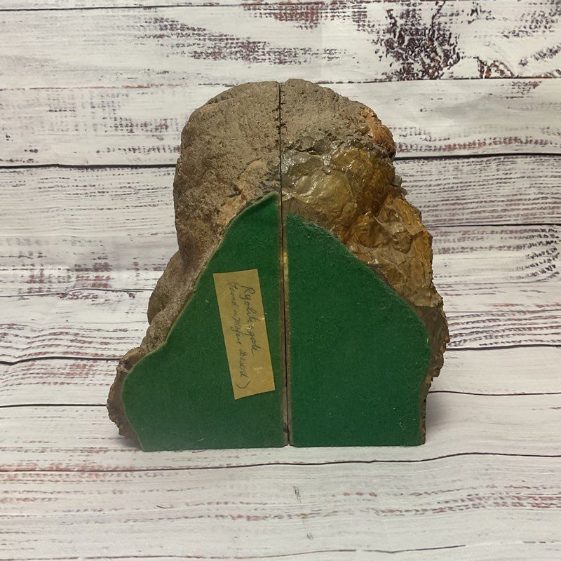 Rhyolite Natural Agate Stone 6" Tall Matching Pair Bookend 12.5lb