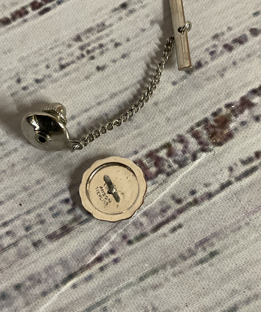 ANSON Sterling Silver Vintage Tie Clip Pin