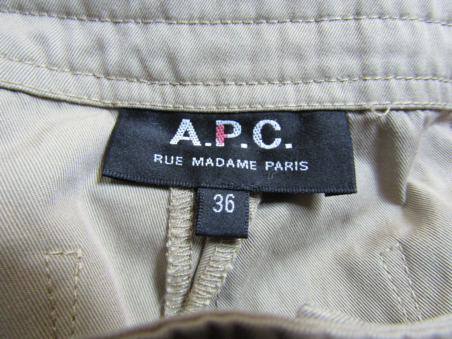 A.P.C. Rue Madame Paris Women's Beige Pants Size 36