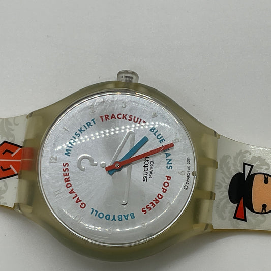 SWATCH Touch Game Dressin' Day STGK103 Watch- NEVER WORN- NEEDS BATTERY
