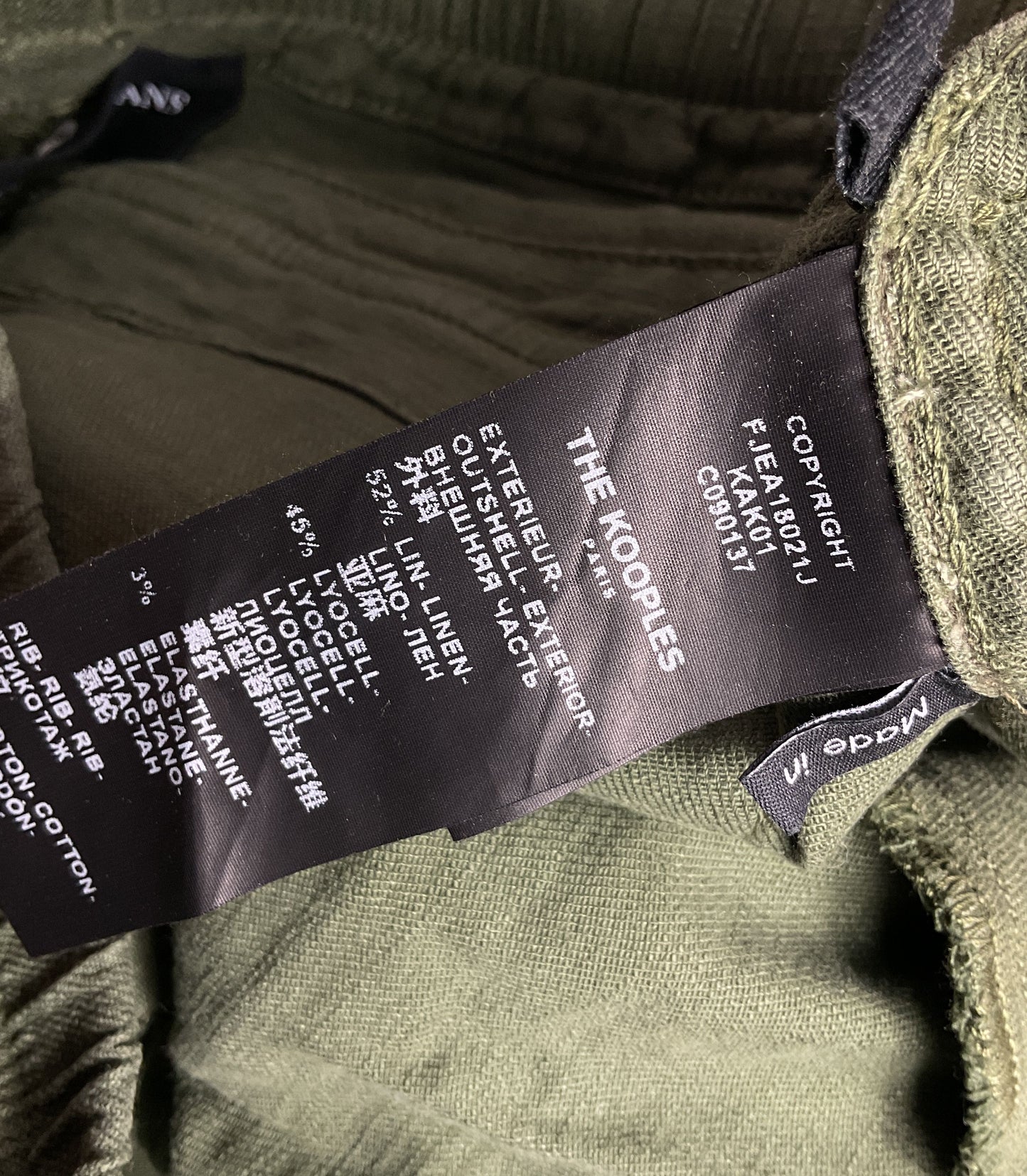 The Kooples Jeans Zip Pocket Pants Green 1