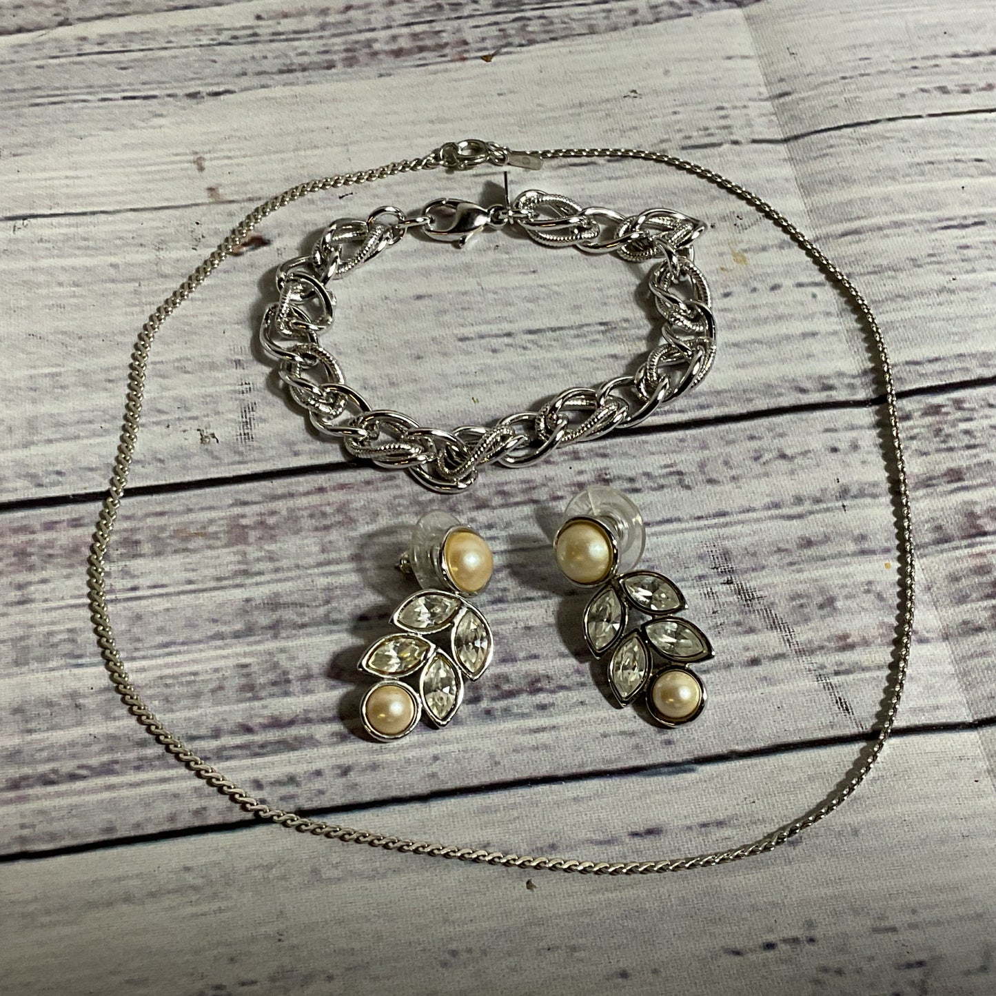 Lot of MONET Chain Necklace, Earrings, Bracelet