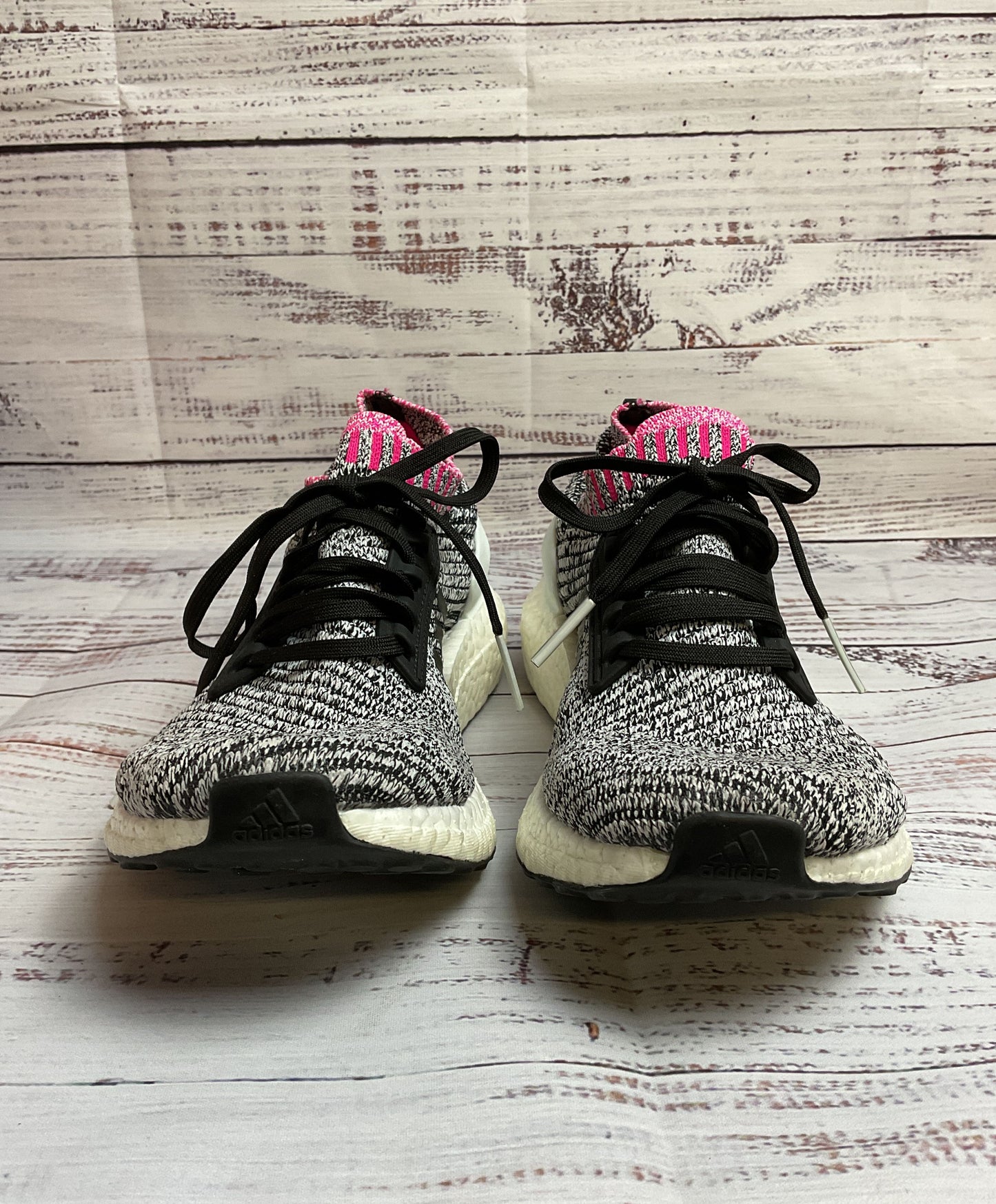 Adidas Ultra Boost X Shock Pink Breast Cancer Ribbon Athletic Shoe Women 7.5