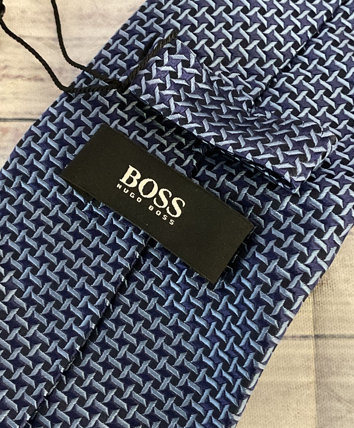 Boss Hugo Boss Micro Patterned Silk Tie Blue OS