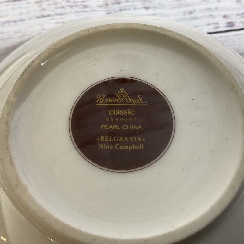VTG. ROSENTHAL Classic Nina Campbell Pearl China Bowl w/ Lid - 5"