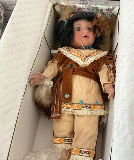 Vintage Gustave F Wolff Wimbledon Collection Waubesa Pose Doll in Box
