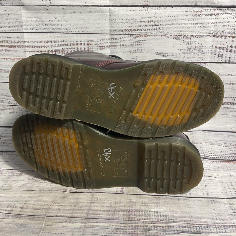 Dr. Martens 1460 Red Vegan Leather Combat Boots 23756 Men's 10/Women's 11 US