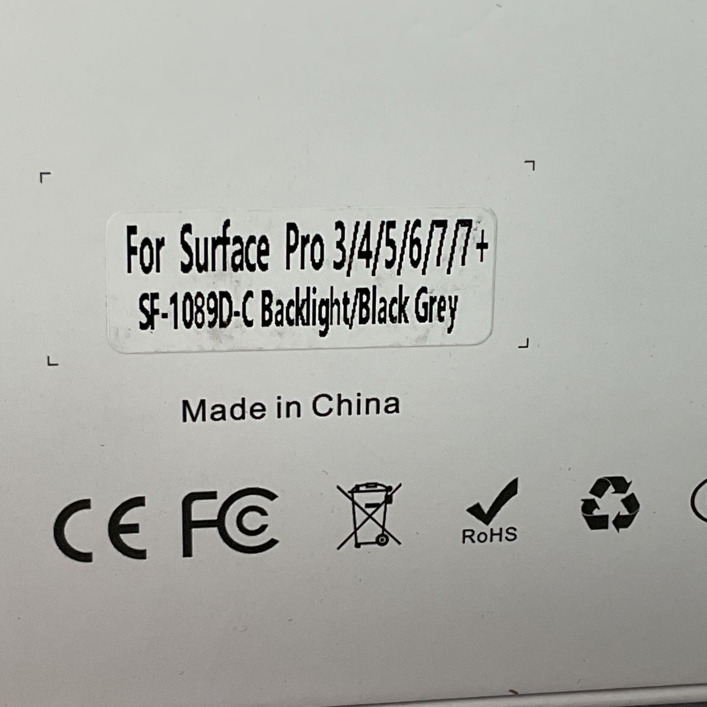 Open Box ZOOF Keyboard Cover for Microsoft Surface Pro 3-7+