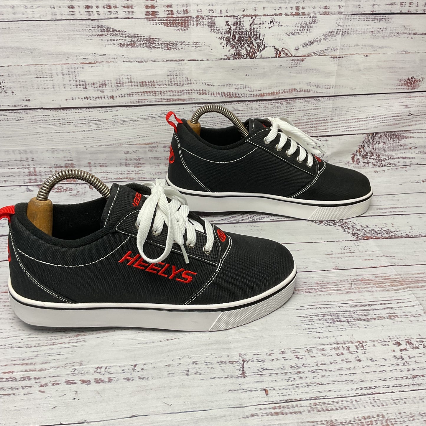 Heelys Black Red Heel Skate Wheel Sneaker Casual Shoe Men Size 7 New