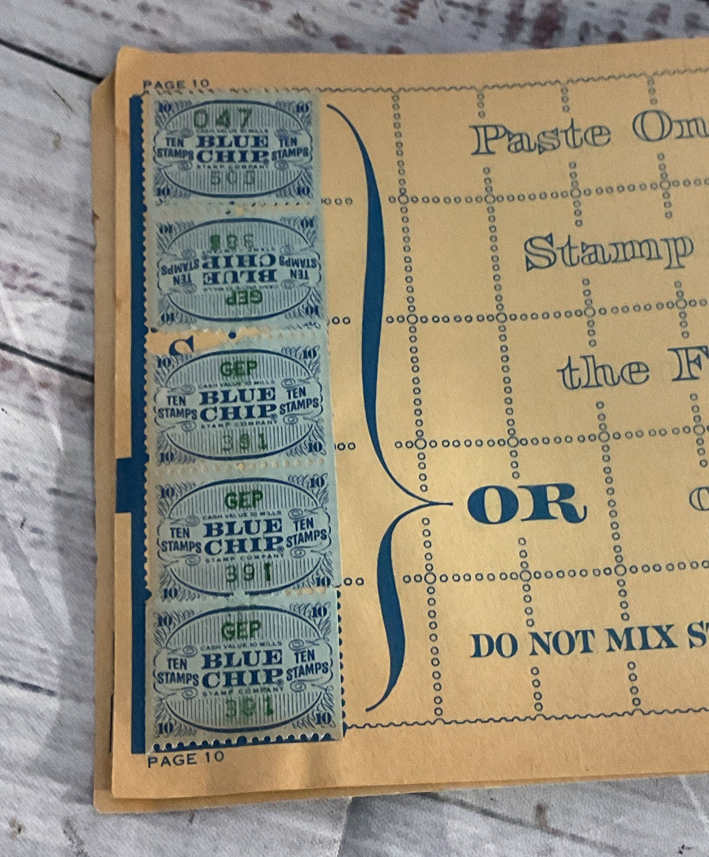 Vintage Lot of 10 Blue Chip Merchant Savings Stamp Books