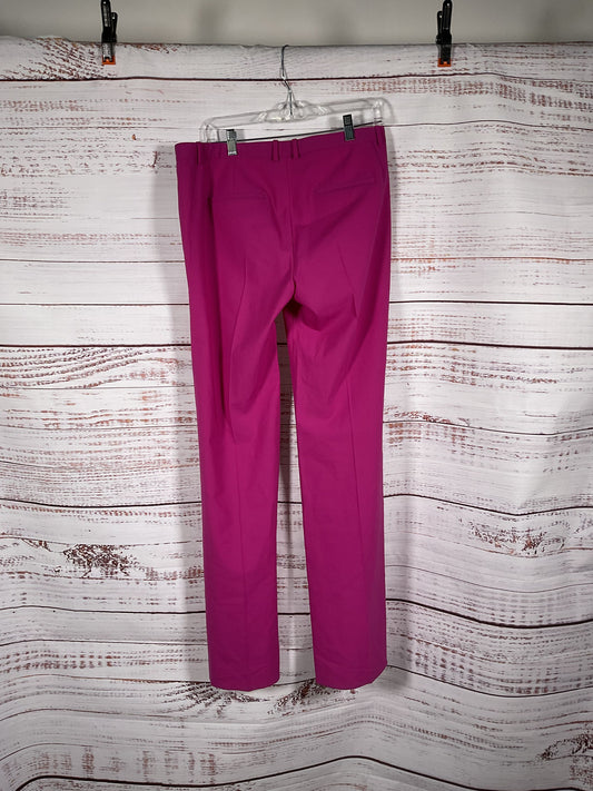 Theory Women's Pink Pants - Size 10