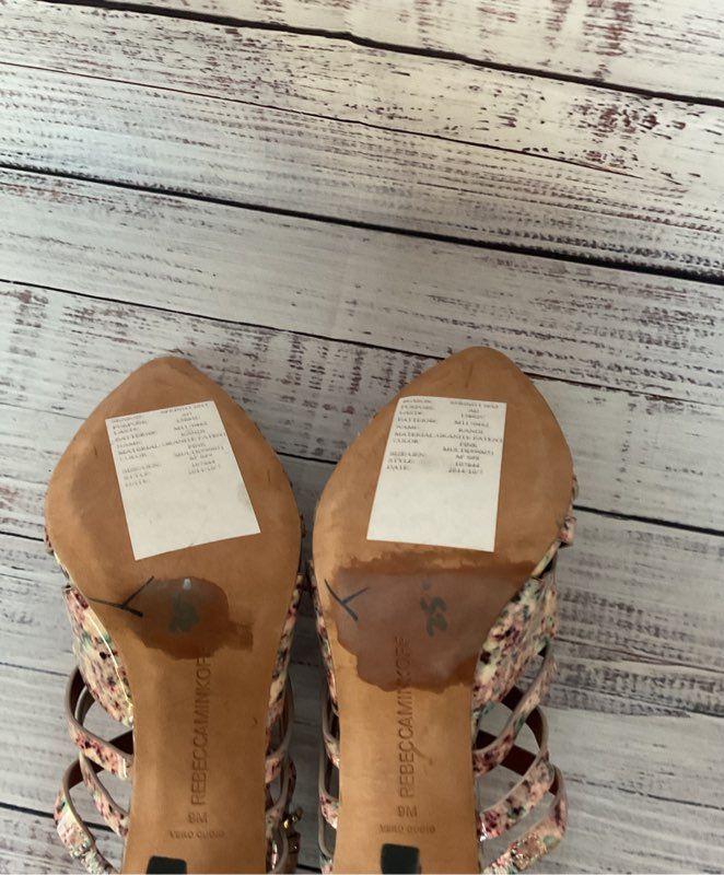 Women's Rebecca Minkoff Randi Granite Patent Strappy Heels Size 9