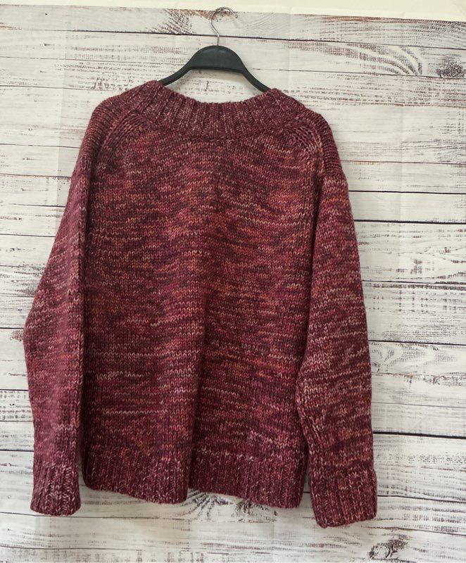 Women's Madewell Oversized Pink/Purple Sweater Size S