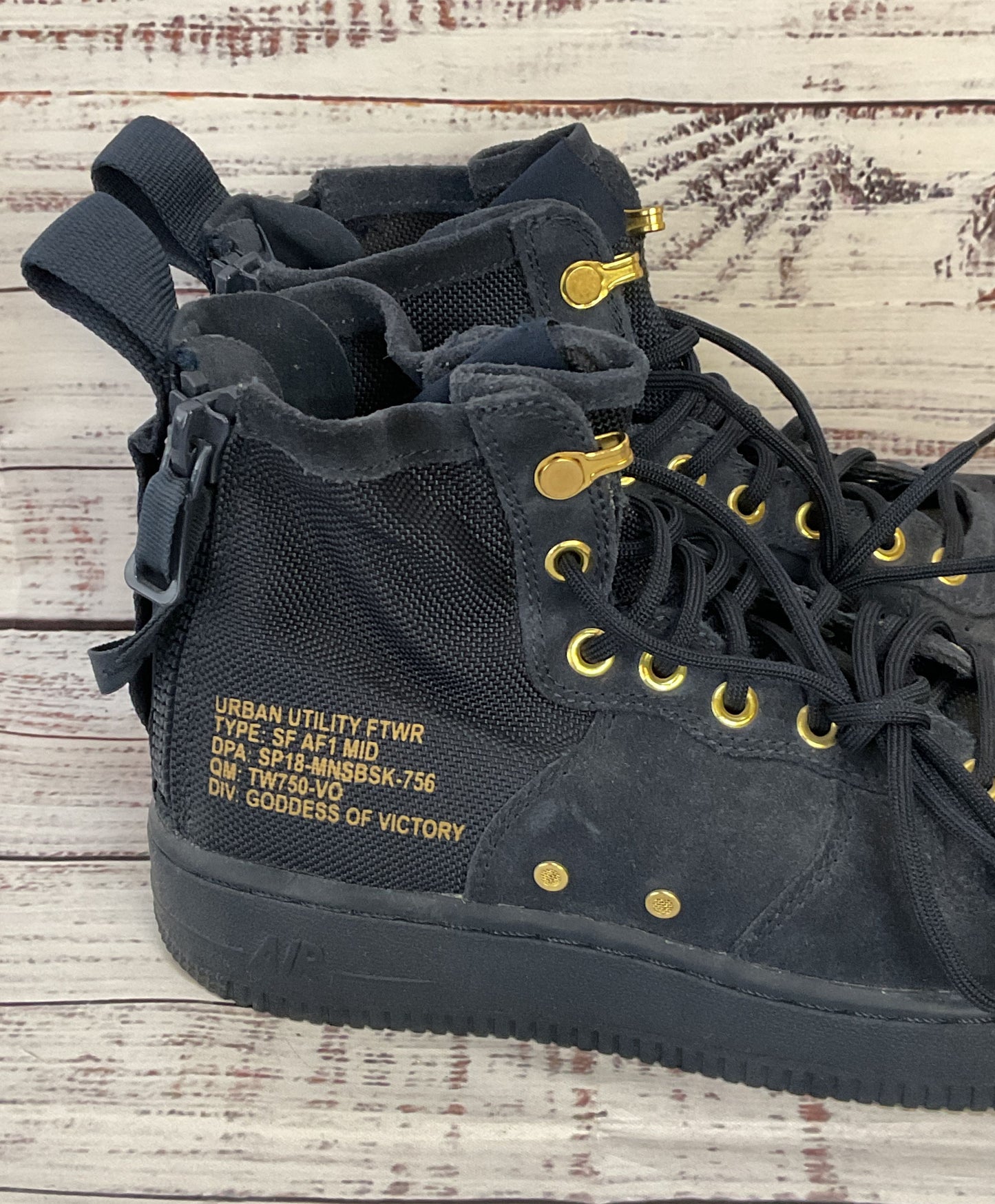 Nike SF Air Force 1 Mid Sneakers Navy Blue Men's 6