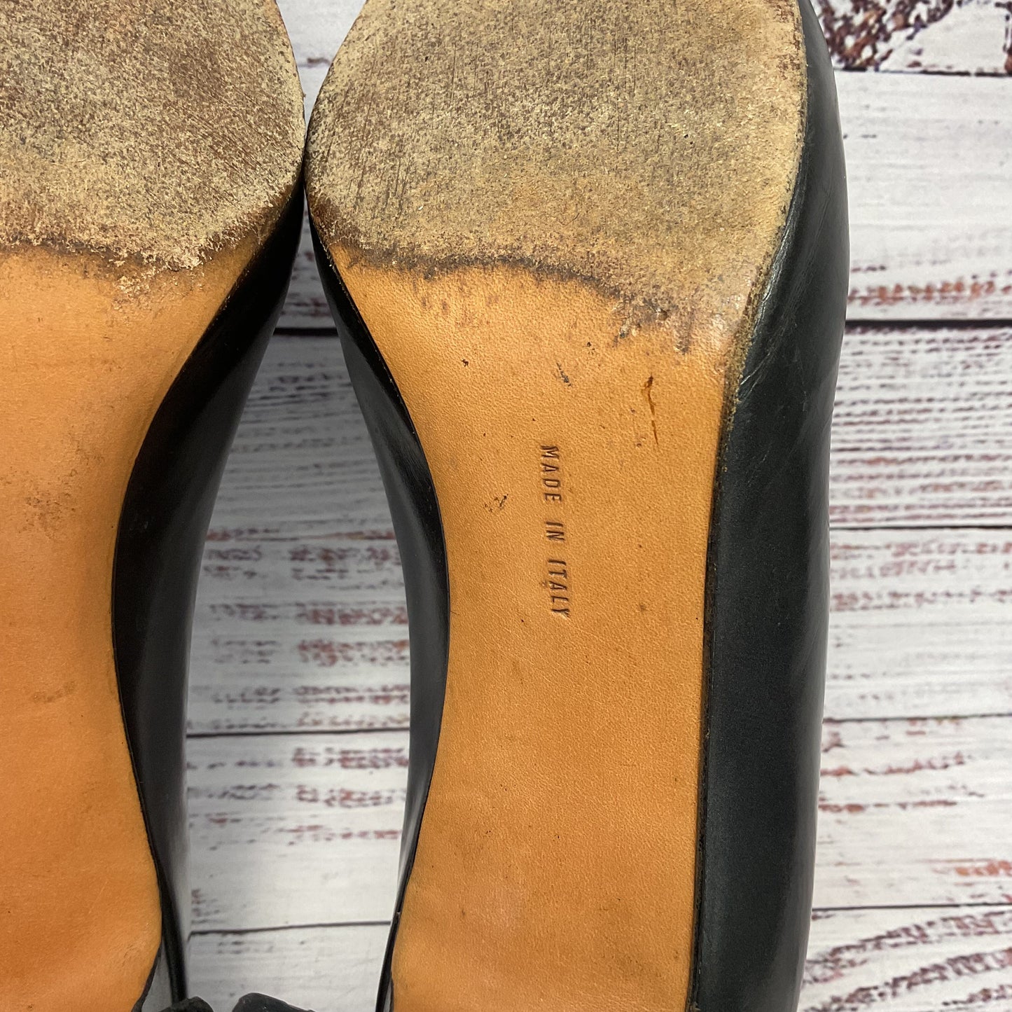 Salvatore Ferragamo Graphite Grey Black Stiletto Heel Women Size 7.5