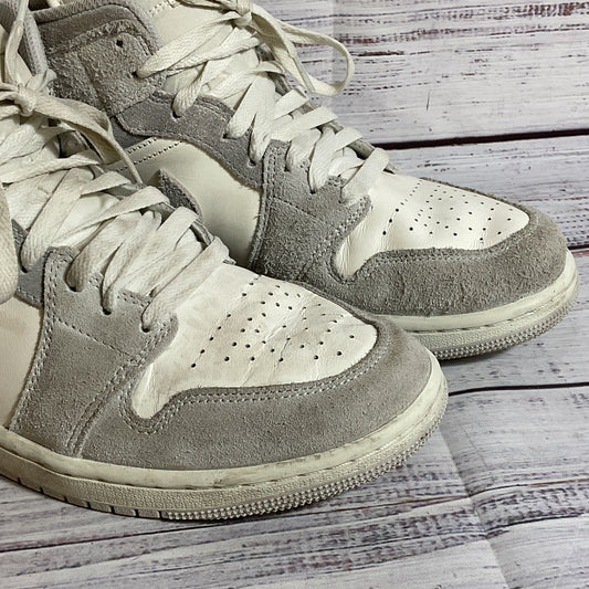 NIKE Air Jordan's 1 FQ7720-002 Men's White Gray Sneakers Shoes- SZ 8.5