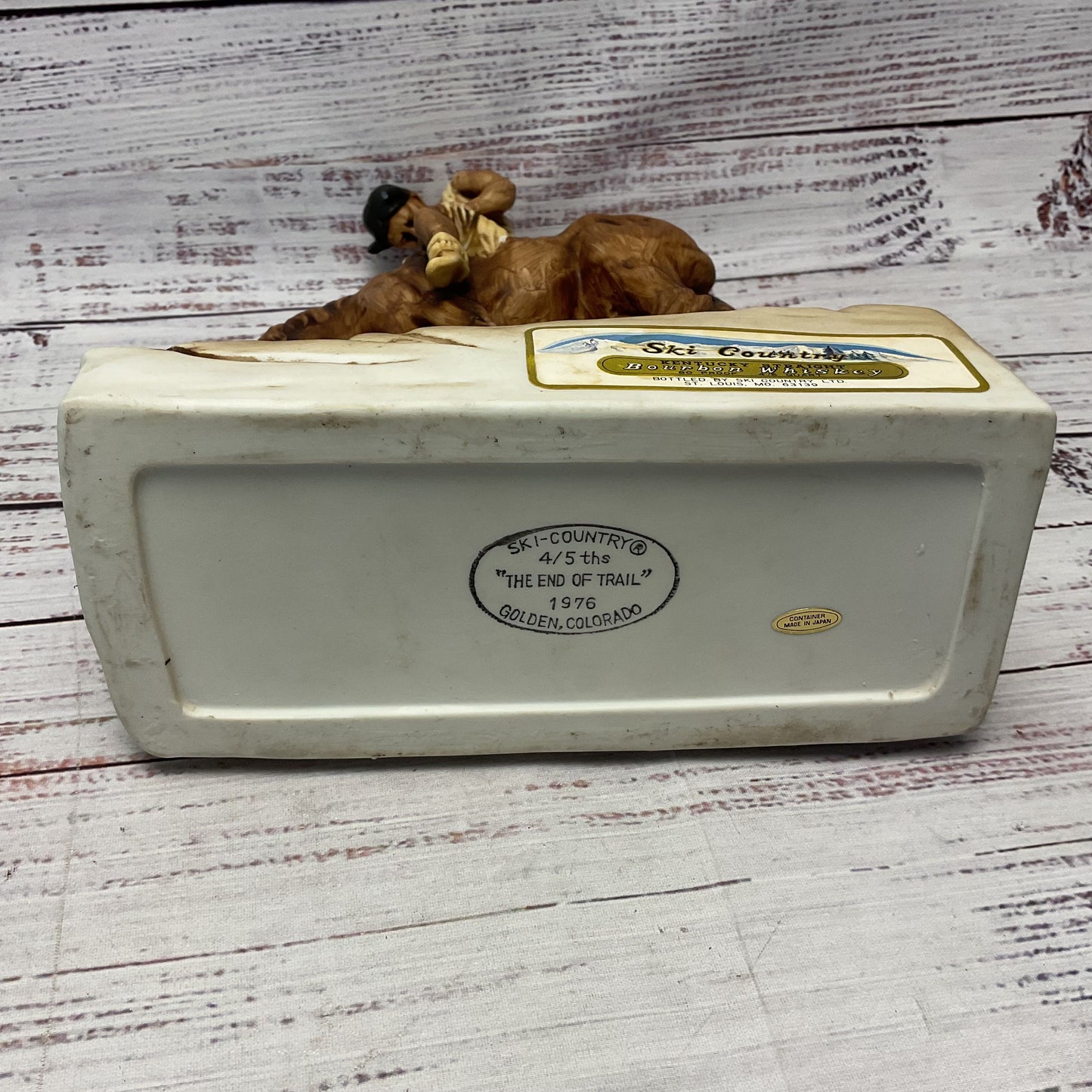 Ski Country Whiskey Decanter The End Of Trail Native Man Riding Horse