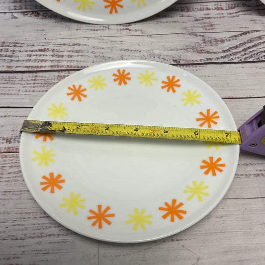 Contempri Paul Mccobb Yellow Orange White Ceramic Starburst Dinner Dessert Plate