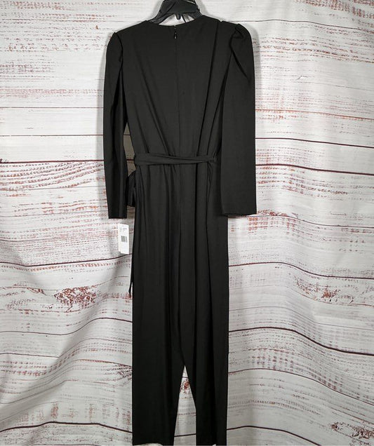 NWT Julia Jordan Black Wrap Front Jumpsuit Size 10 Retail $140
