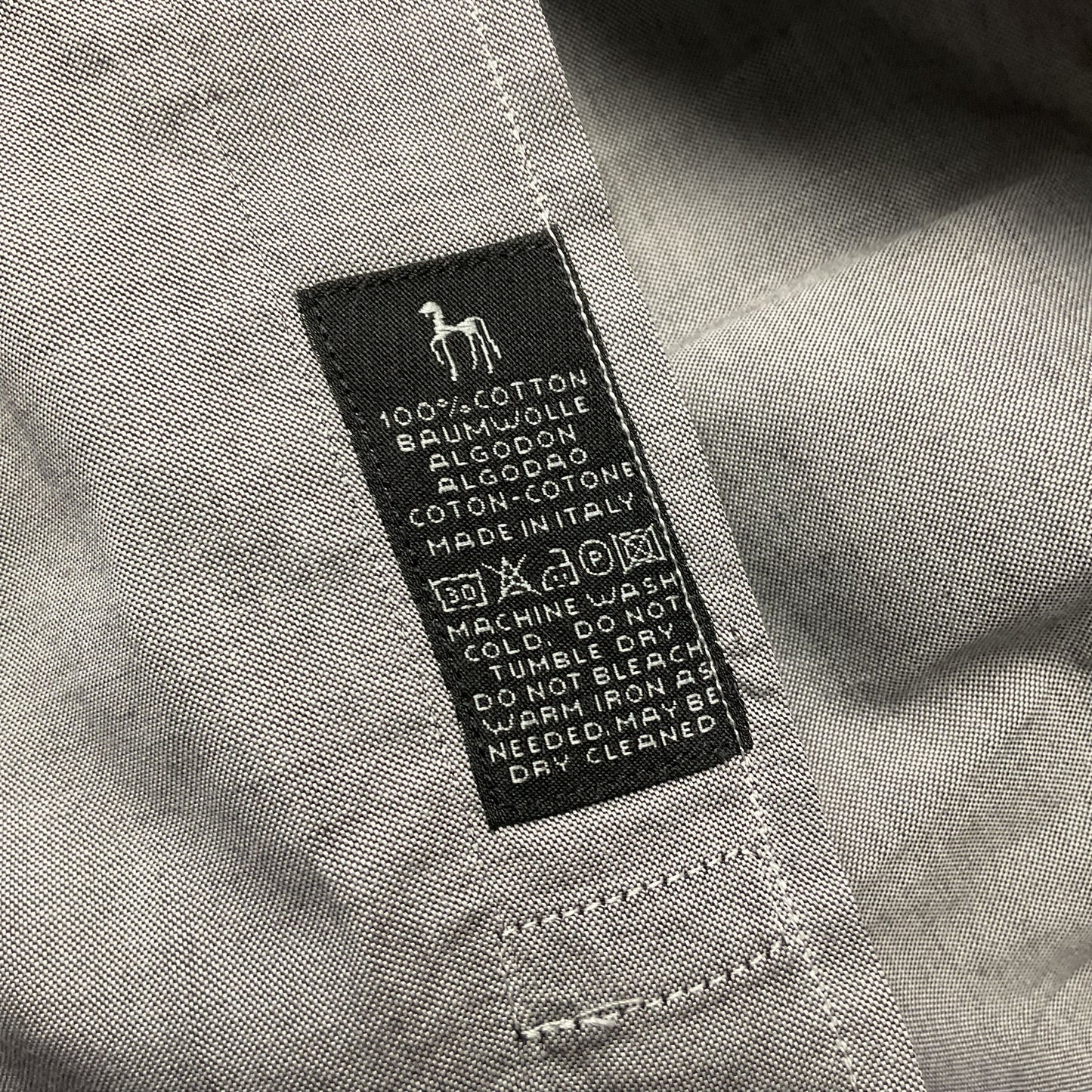 Cadini Grey French Cuff Long Sleeve Button Up Dress Shirt - Size 16 41