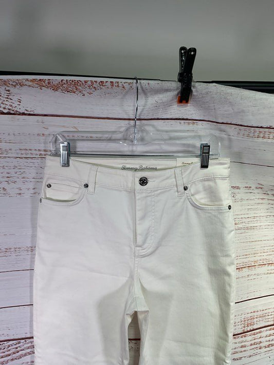 NWT Tommy Bahama Denim Ella Twill High Rise Straight Crop White Jeans 6/ 25.5