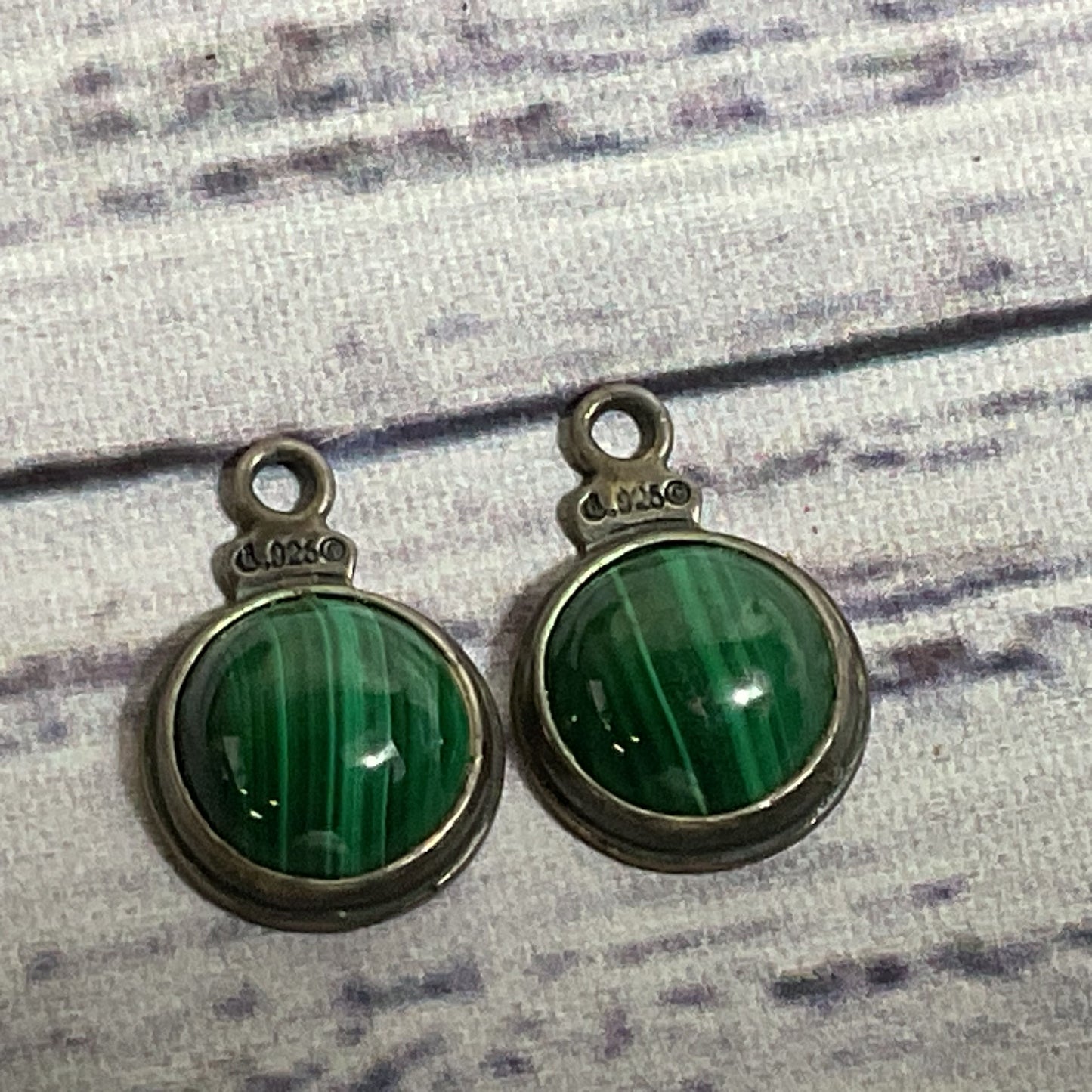 Sterling Silver & Malachite Earring Jackets- 3.55