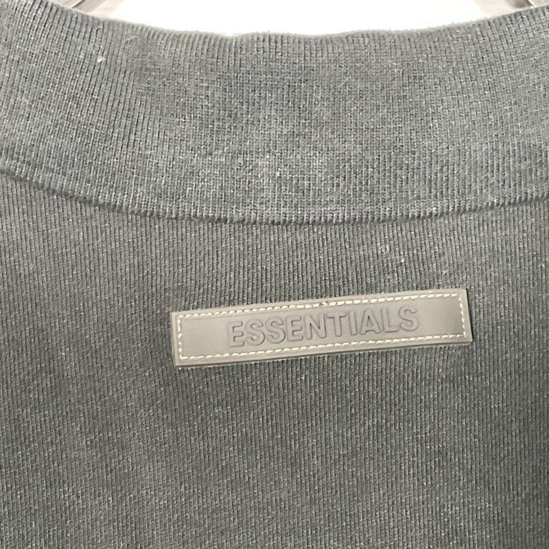 FEAR OF GOD Essentials Men's Black Pullover Polo Sweatshirt- SZ S