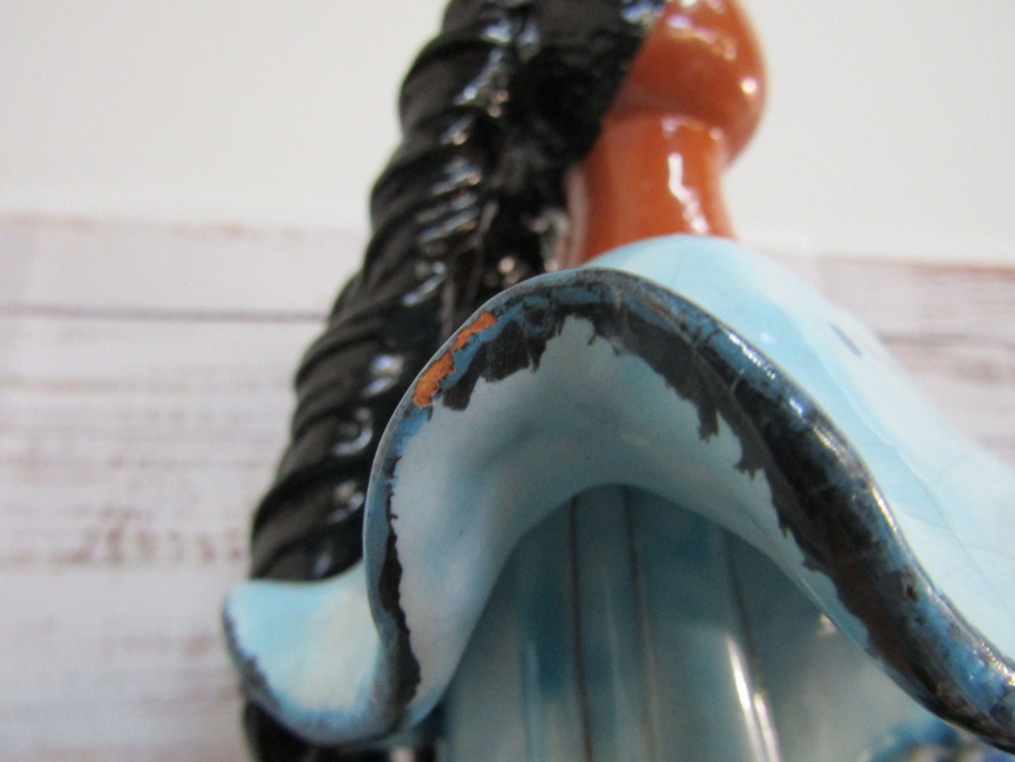 Faceless Flower Girl Sculpture by Liliana Mera Lime Made in Dominican Republic