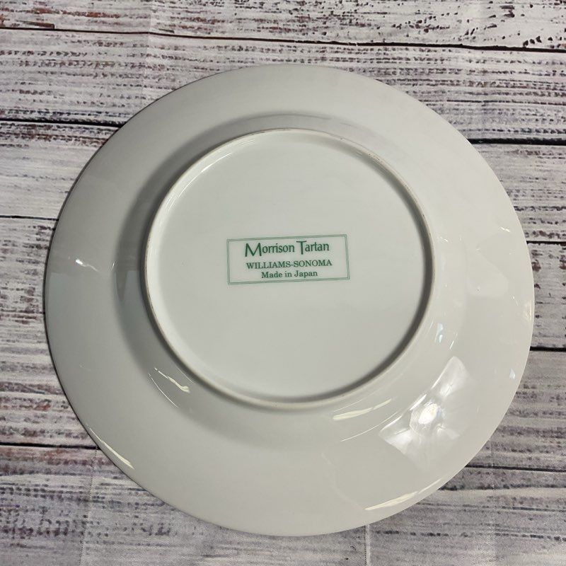 Williams Sonoma 2 Pc. Morrison Tartan 9" Plate And Coffee Mug Set