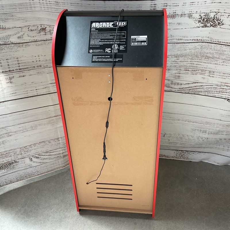 ARCADE 1UP #7652 Classic 2-in-1 Home Arcade 4ft CRACKED SCREEN GAME WORKS- AS-IS
