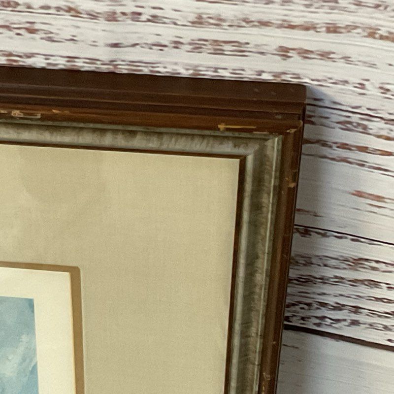 Pencil Signed RON R.S REDDICK "Windward Duel" Lithograph Print FRAMED 41"x31.25"