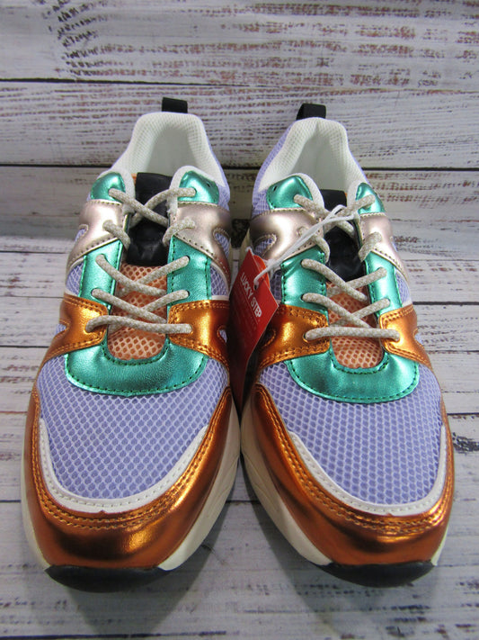 Lucky Step Women's Multi-Color Faux Leather Sneakers Size 8.5