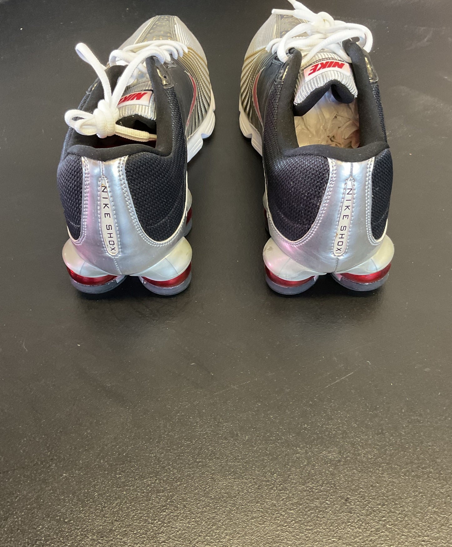 Nike Shox Black/ Red Metallic Silver Size 11