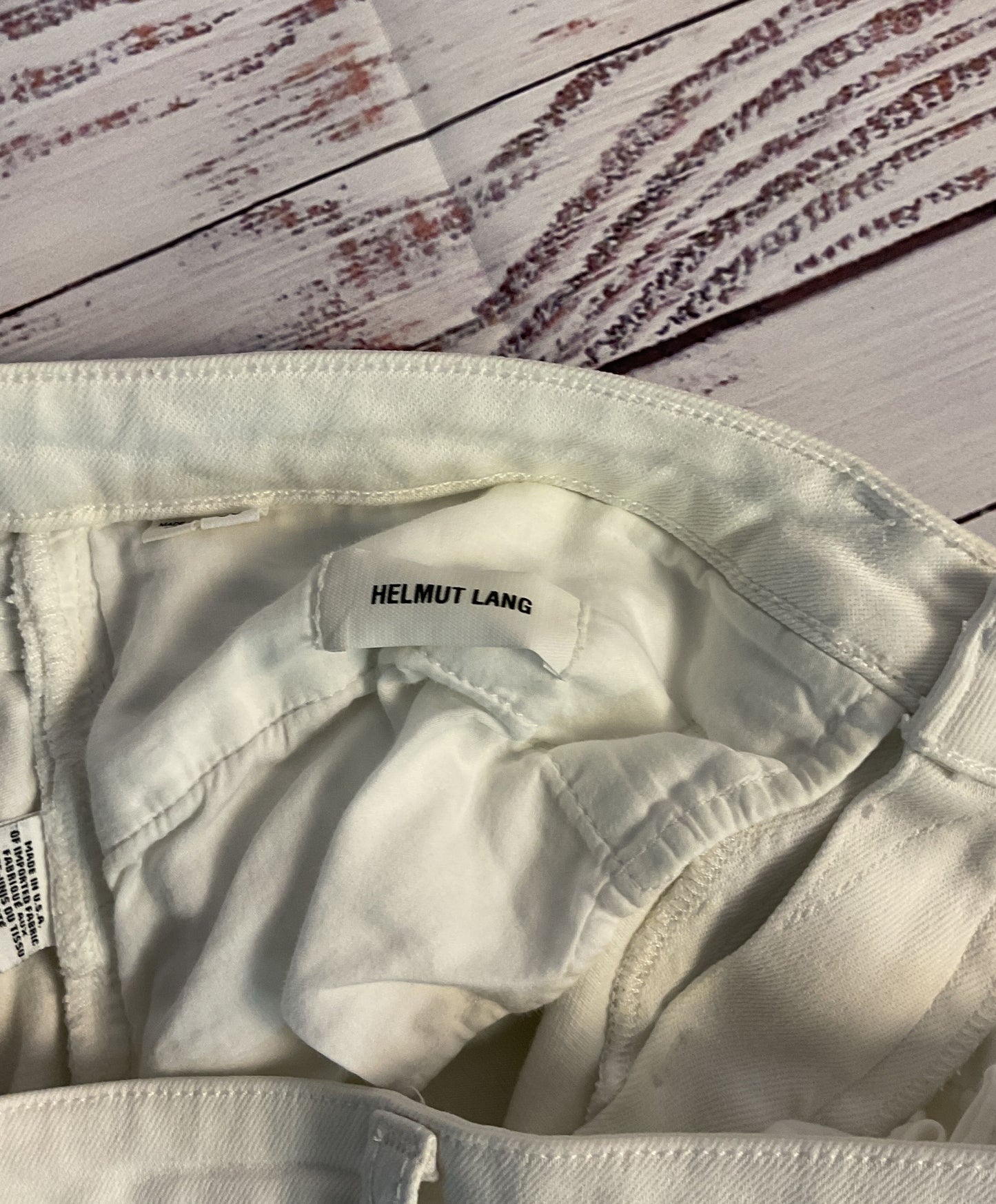 Women's Helmut Lang White Jeans with zippers at ankle Size 30